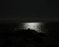 Moonlight dancing off the water.....
